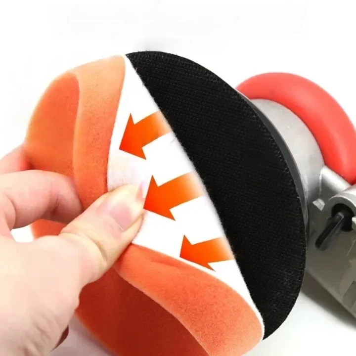 5 Stück 5/6 Zoll Auto-Polierpads Flache Schwamm-Wachspads Selbstklebende Schwammscheiben Auto-Pflege Zubehör – Detail 8