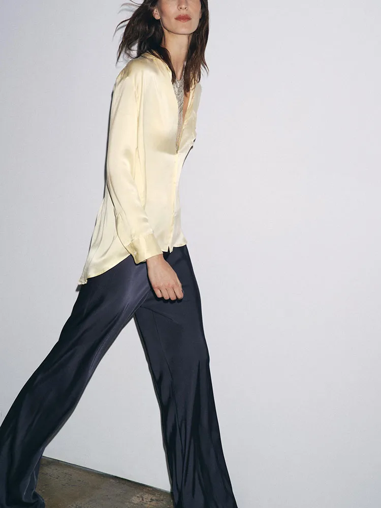 

Новое осеннее поступление, женская блузка с вышивкой, украшенная воротником-стойкой, модная повседневная шикарная блузка для женщин