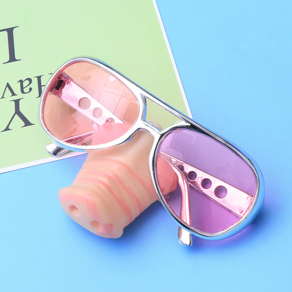 Divertidas gafas de sol de nariz de cerdo, accesorios de disfraces de fiesta novedosos para adultos, regalos de Halloween de deformación que no se decoloran