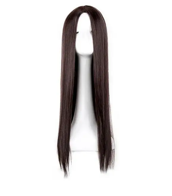 Red Wigs   Middle Part Line Synthetic Long Straight Hair Heat Resistant Fiber Female Costume Cos-play Carnival Hairpieces