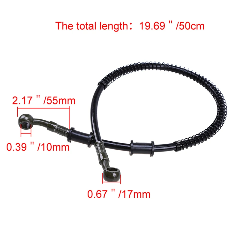 POSSBAY Motorcycle Brake Oil Hose 500mm-1900mm Line Pipe Reinforced Brake System Clutch Oil Hose Line Pipe For Harley Touring