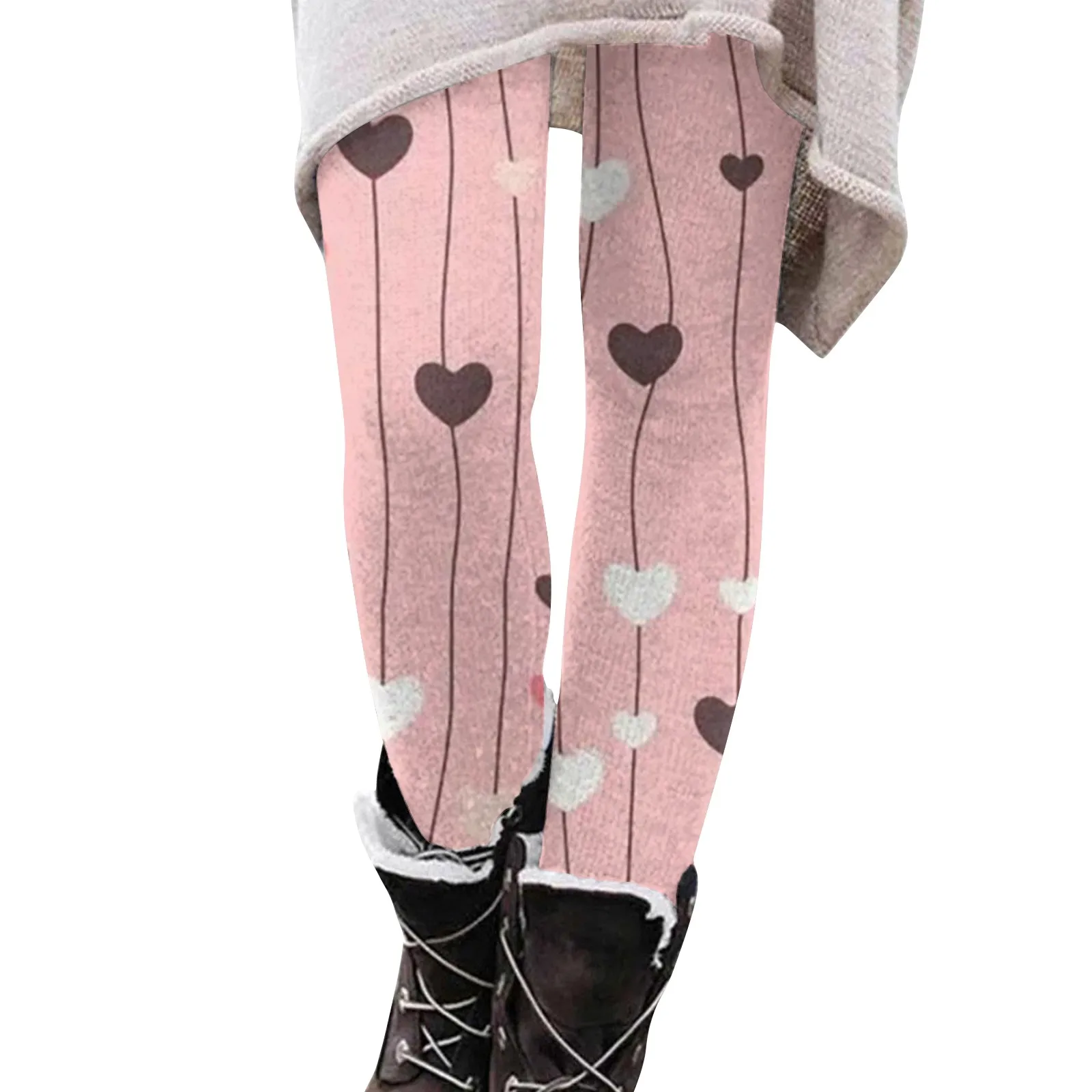 

Elastic Mid Waist Wide Leg Sweatpants Trouser Ladies Valentines Day Casual Comfy Bottom Sleepwear Women Heart Print Pajama Warm