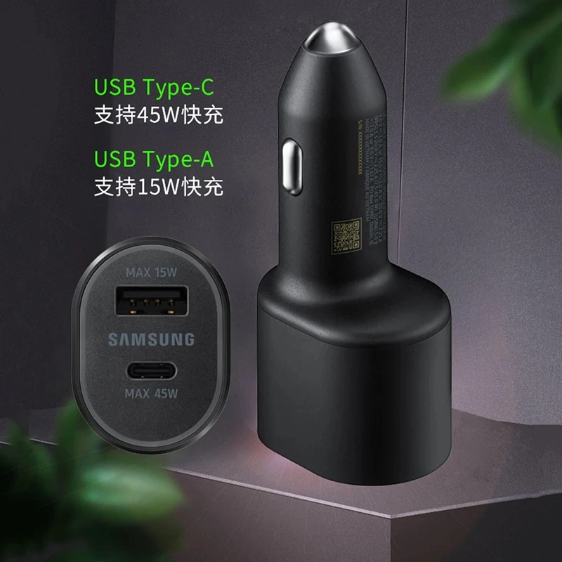 

60W Samsung USB Type C Car Charger PD Super Fast Charging For Galaxy Fold 6 5 S24 S23 S22 Ultra A55 A54 & 1M/2M PD Tipo C Cable