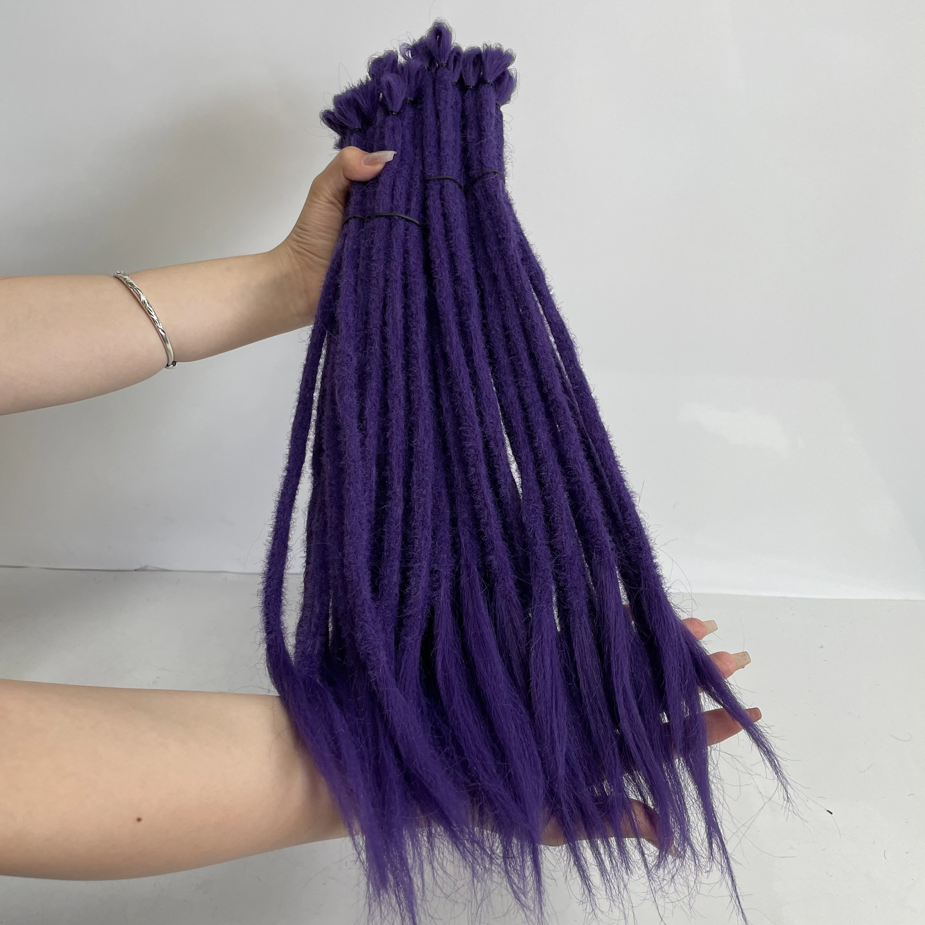 6 Packs 20 inches Synthetic Hair Purple Dreadlocks Hair Extensions for Black Woman