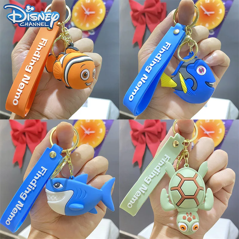 Disney Finding Nemo Keychain Backpack Pendant Anime Cartoon Kawaii Ugly Fish Nemo Dory Cute Car Keyring Kids Birthday Gift Toy