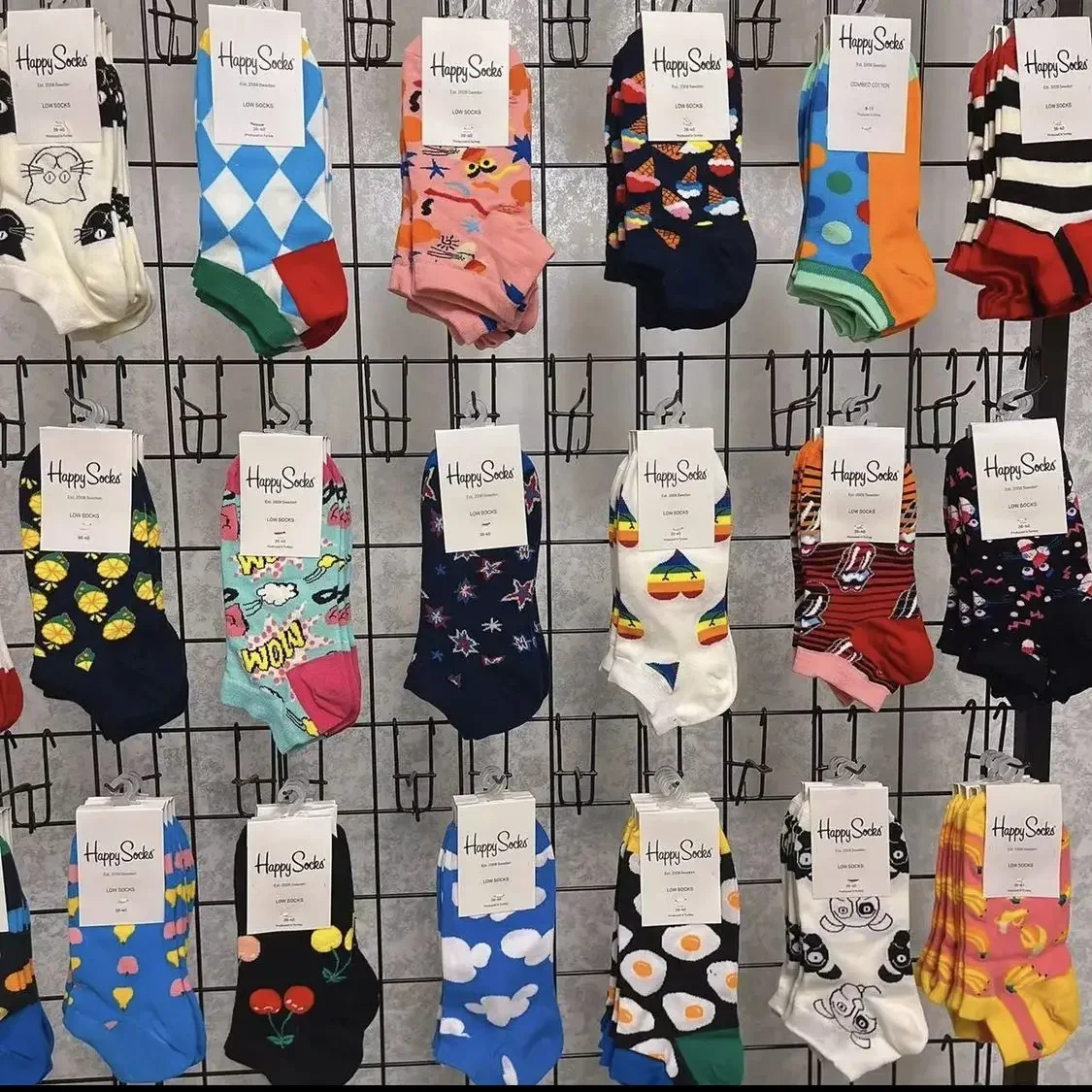 جوارب Happy Socks جوارب قصيرة لطيفة وخفيفة الوزن