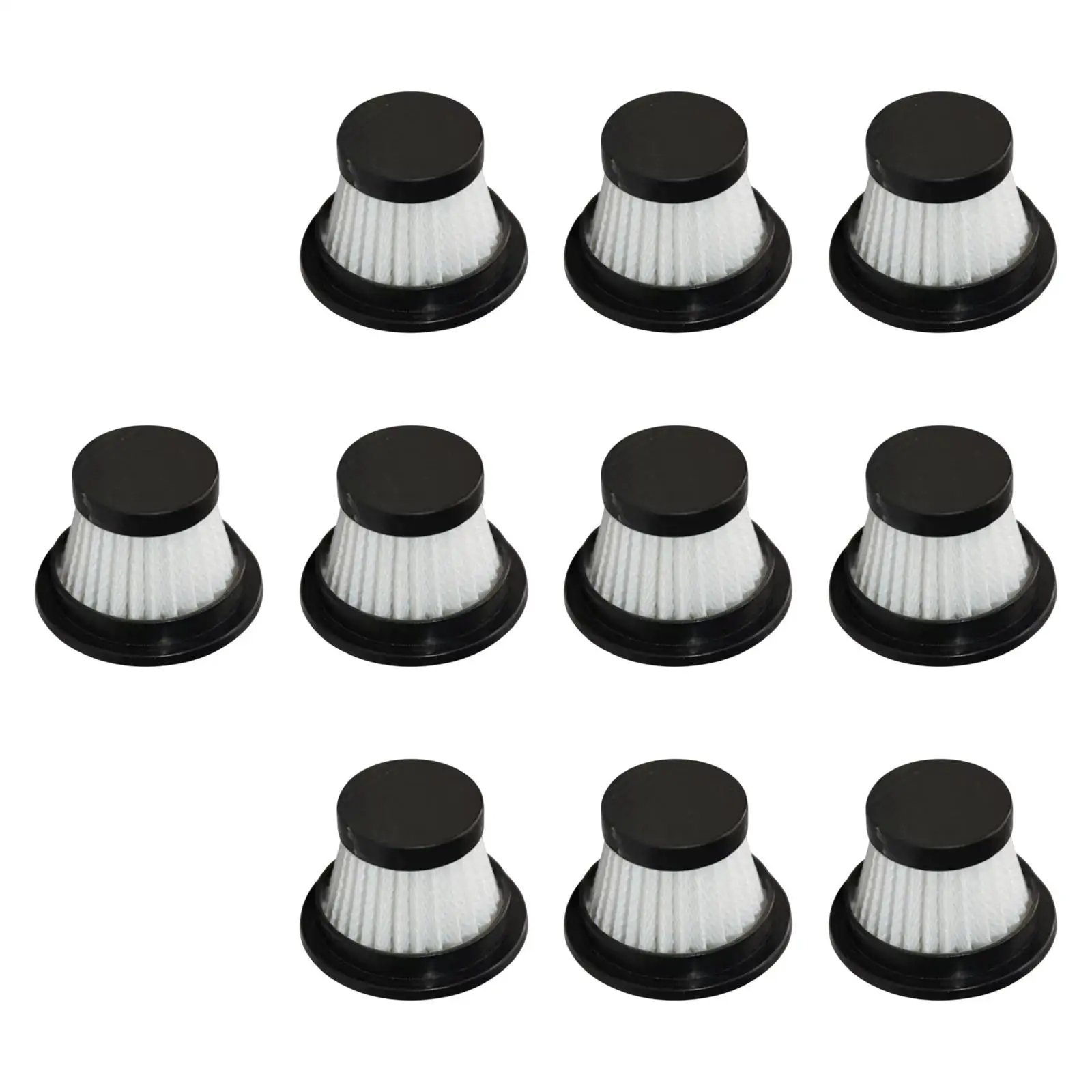 10 قطع فلتر بديل للمكنسة الكهربائية، فلتر من النوع المطوي، مرفق منزلي، فلتر HEPA قابل للغسل فقط للاستخدام اليومي