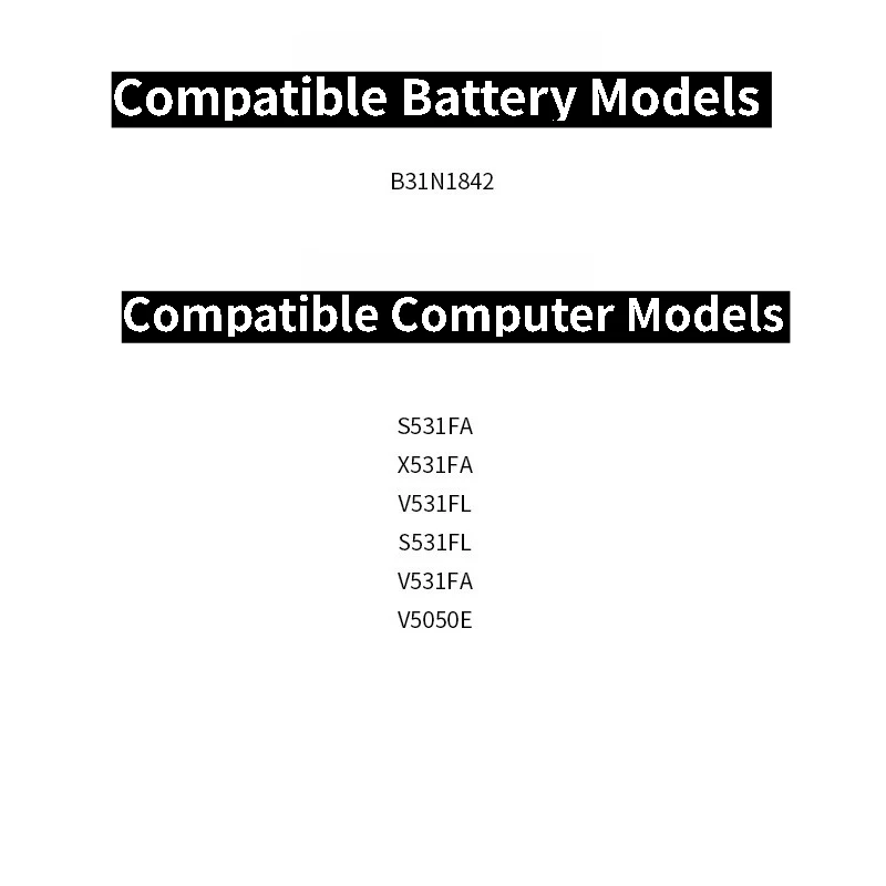بطارية كمبيوتر محمول عالية الجودة B31N1842 11.52V 3653mAh لـ ASUS VivoBook 15 M513IA S513EA S531F F513EA K513E KM513UA S533UA X513EA #3
