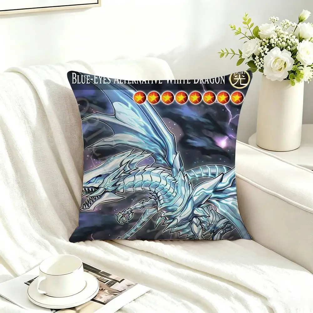 Y-Yu-Gi-Oh Victory Dragon HD  Pillow Case Square Double-Sided Sofa Cushion Cover Bedroom Bedside Pillow
