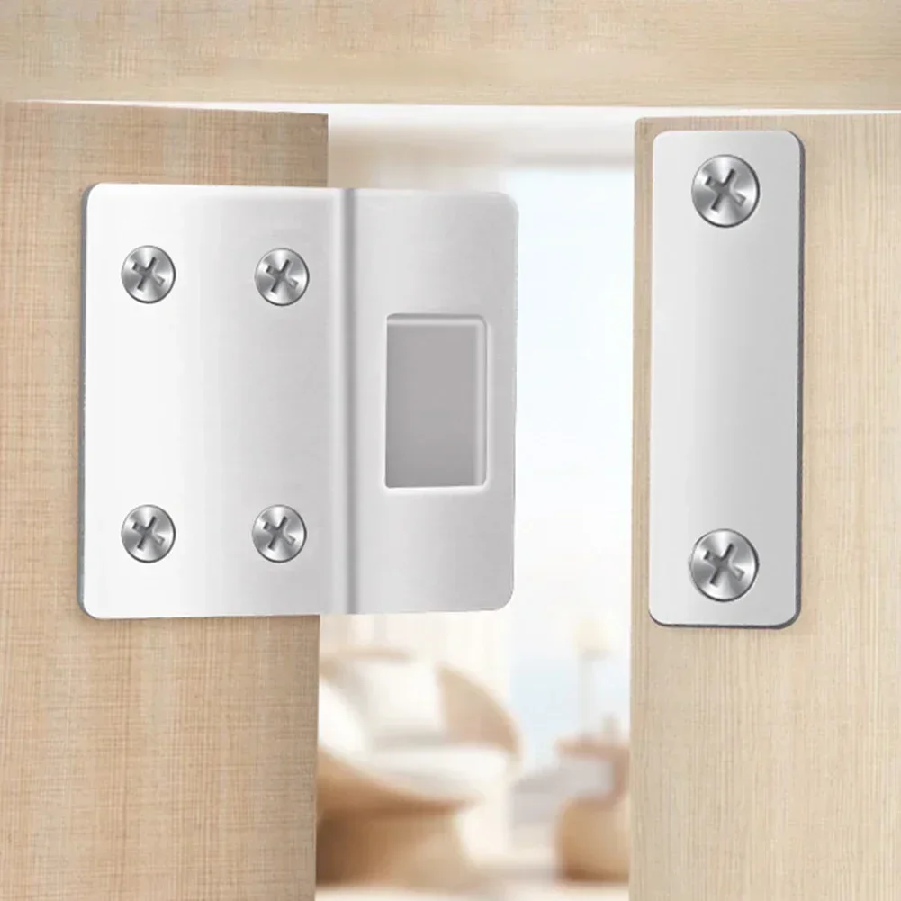 Magnetic Cabinet Catches Magnet Door Stops Ultra-Thin Invisible Anti-Rust Door Magnet Kit With Screw For Closet Cupboard