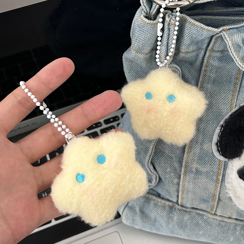 1pc Stelle Sveglie Peluche Bambola Squeak Portachiavi FAI DA TE Soffice Morbido Zaino Borsa Per Auto Ciondolo Pendenti E Ciondoli Per I Bambini Regalo Portachiavi Ciondolo