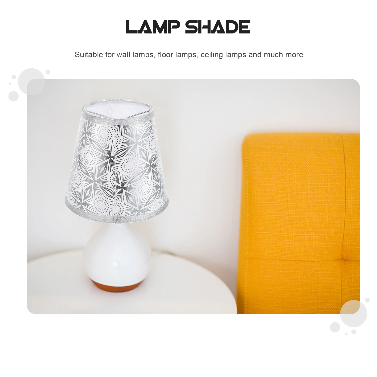 

1 шт., высококачественный тканевый абажур, элегантное креативное украшение для дома, долговечный настенный, напольный, потолочный светильник, аксессуар