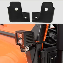 Car Universal LED Work Light A Pillar Hood Mounting Bracket Holder Base for Jeep Wrangler TJ JK 1997-2017 Exterior Parts