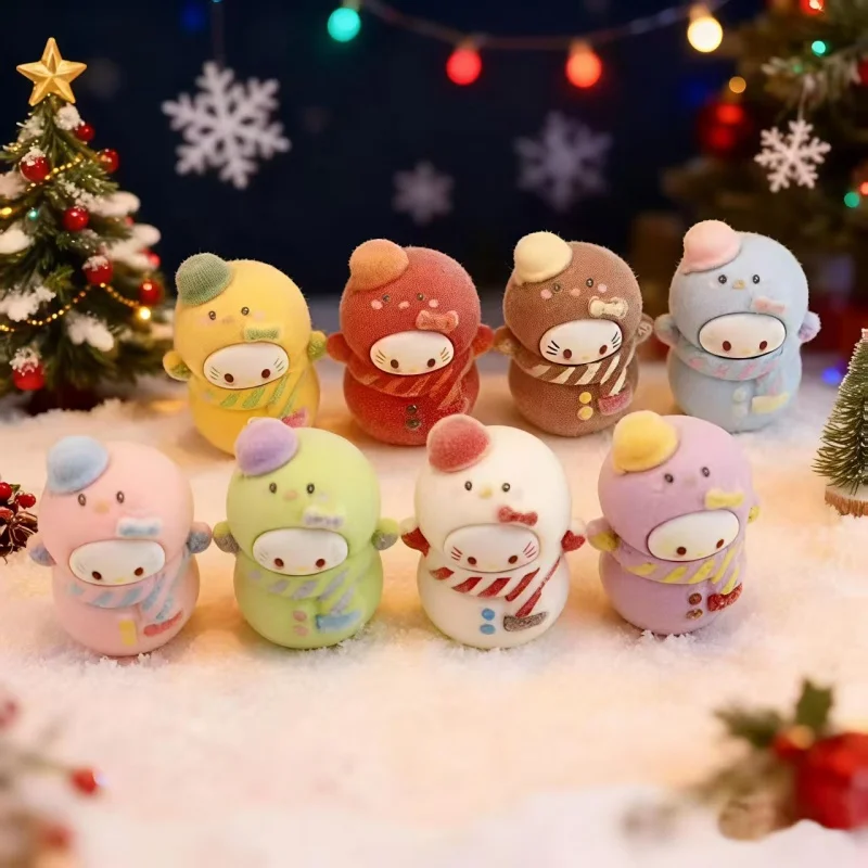 

Милые аксессуары в виде снеговиков из флокированного материала, модные игрушки, слепые коробки, слепые пакеты, брелоки, настольные подарки на день рождения