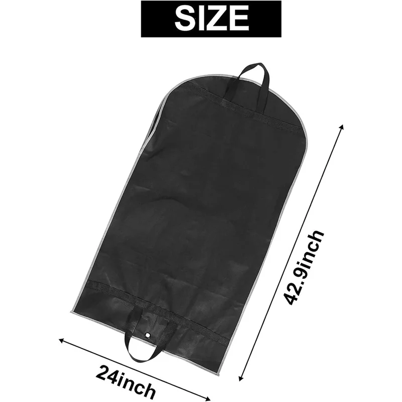 Suit Bag for Travel, Suit Carrier for Men Breathable Garment Bag with 2 Mesh Pockets and 1 PVC Pocket for Travel Closet