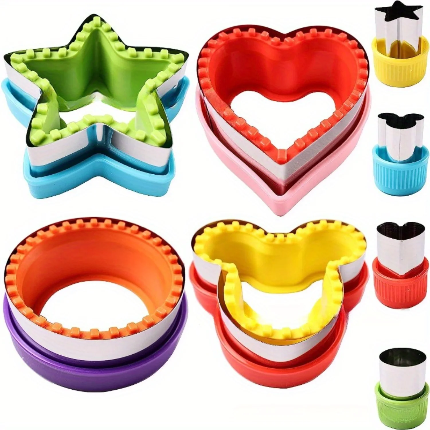 8pcs Set Sandwich Mold Baking Toast Bread Mold DIY Rice Ball Mold Fruit Cutting Mold For Bakery