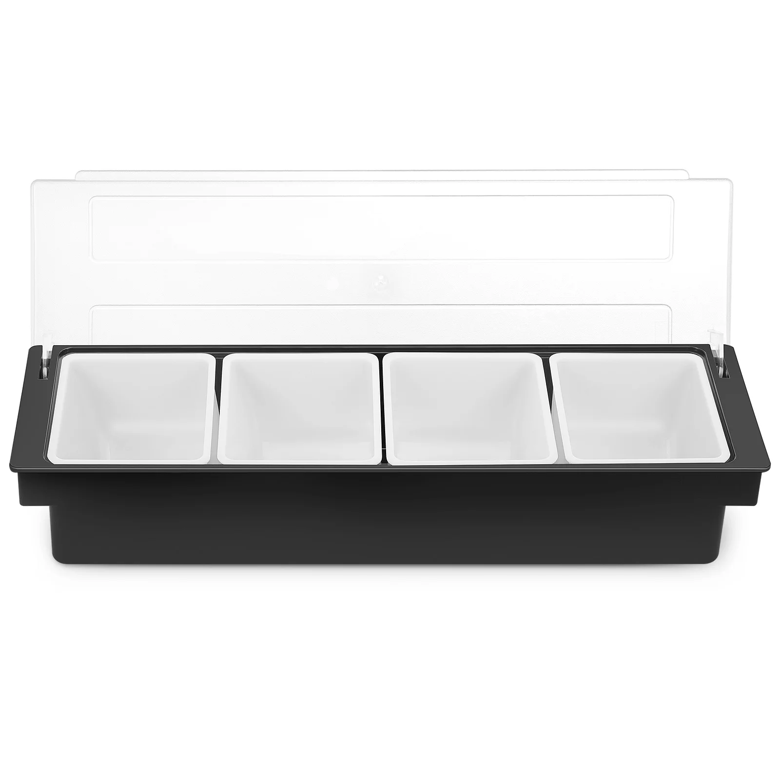 

Fruit Box Divided Containers for Food Compartment Storage Boxes Condiment Server Seasoning Dispenser Serving Bowl Black Snacks