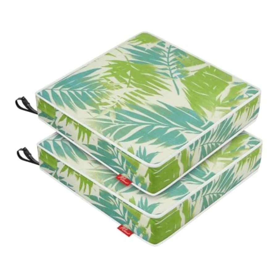 

Pcinfuns Patio Chair Cushions 19x19 Inch Water Repellent Outdoor Seat Cushions with Adjustable Straps Fade Resistant Replacemen