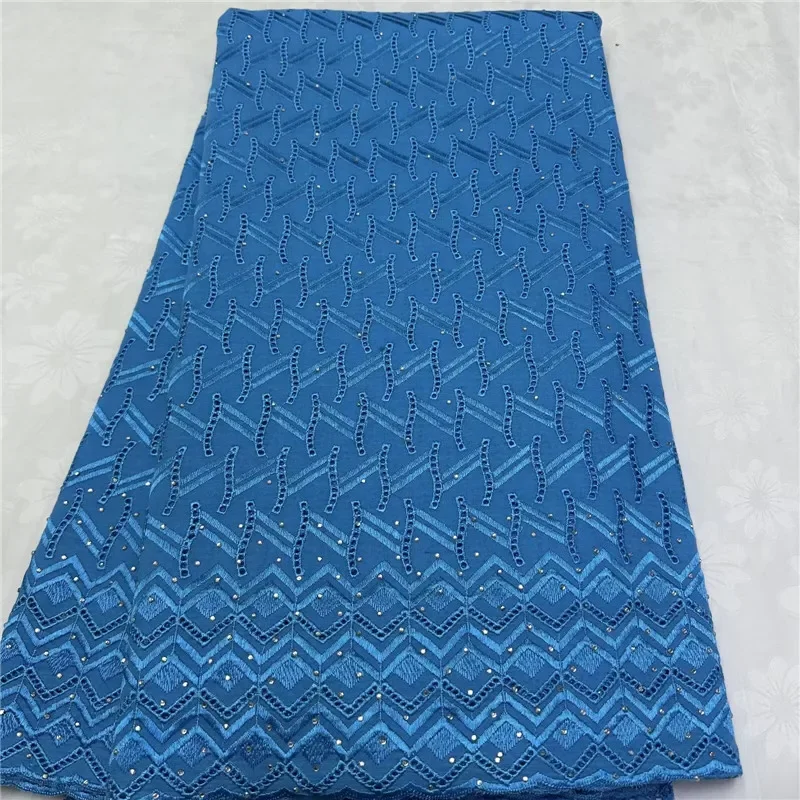 

5 yard Swiss lace fabric heavy beaded embroidery African cotton fabrics Swiss voile lace popular Dubai style 14L322706