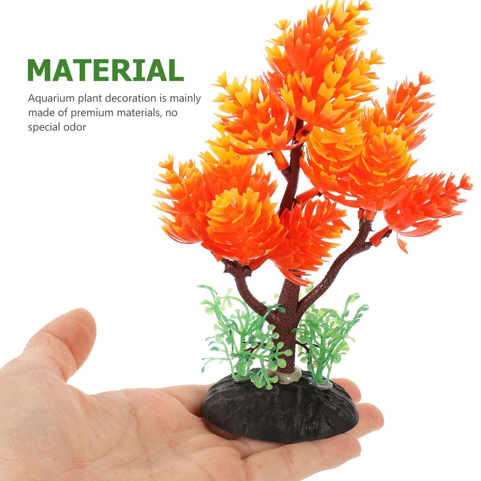 

2pcs Aquarium Plants Watergrass Decoration Fish Tank Supplies Lifelike Fake Plastic Decorative Accessories for Terrarium Bright