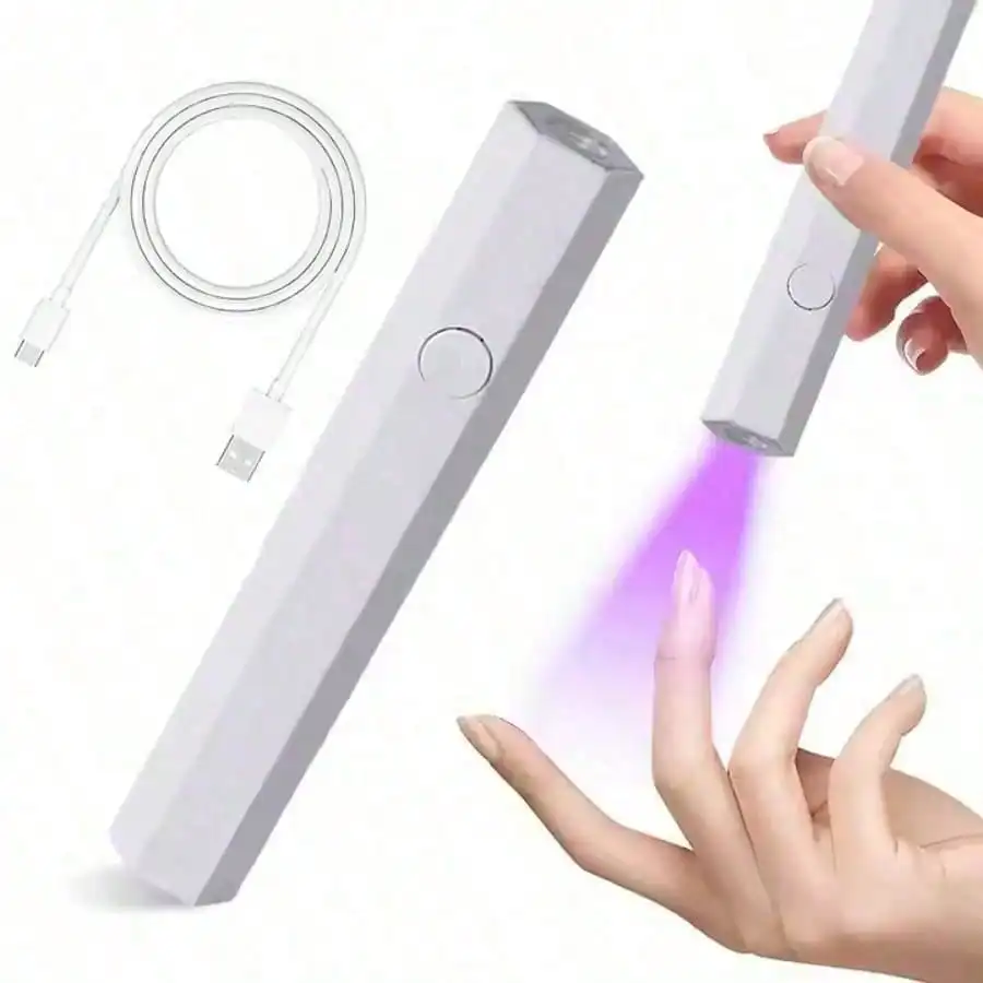 Handheld UV Light For Gel Nails, Portable Nail Lamp, Mini Nail Light, Cordless Rechargeable USB Nail Dryer For Fast Curing,