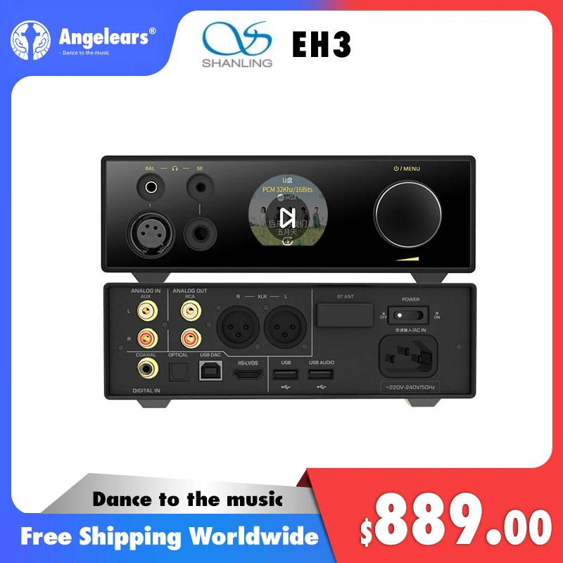 SHANLING EH3 Desktop DAC AMP Streamer ES9039SPRO 4* OPA1612 chip Hi-Res Audio