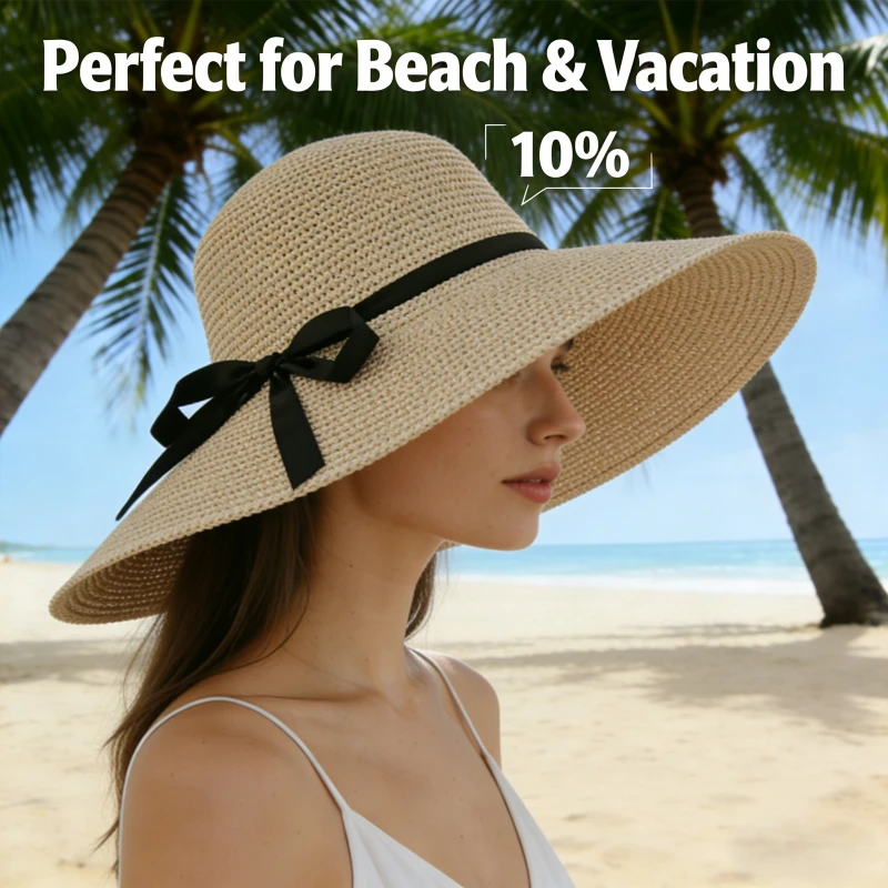 1-pcs-moda-verao-aba-larga-chapeu-de-palha-dobravel-arco-design-praia-chapeu-de-sol-para-mulheres-estilo-coreano-artesanal-acessorio-de-ferias