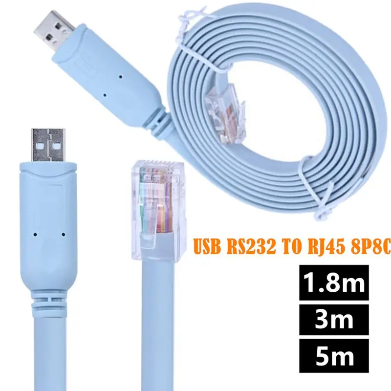 USB RS232 do portu szeregowego RJ45 8 p8c kabel USB do przewód sterowniczy konfiguracji konsoli portu szeregowego RJ45