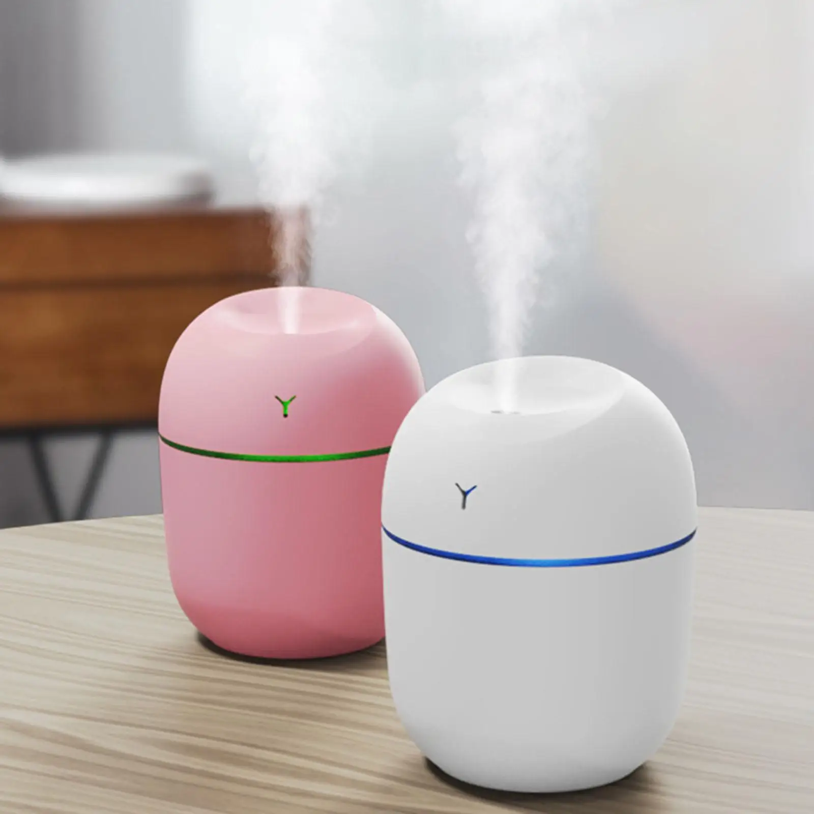 

220mL Mini Air Humidifier USB Essential Oil Diffuser Car Purifier Romantic Light with LED Light Aromatic Anion Mist Mist Sprayer