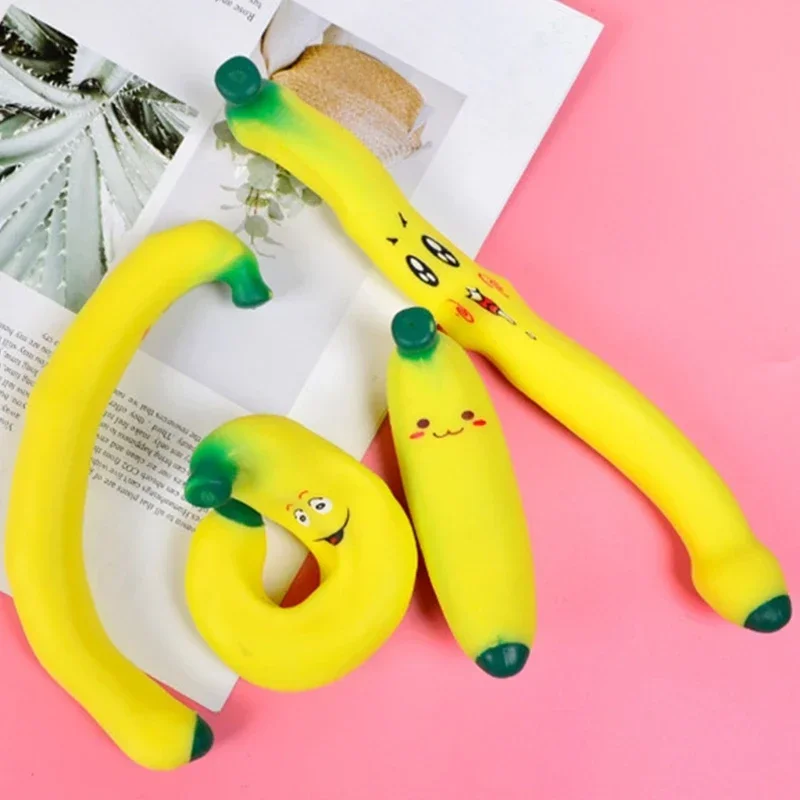 Kids Flour Expression Simulation Banana Fruit Release Stress Relief Banana Squeezing Adult Toy Gift