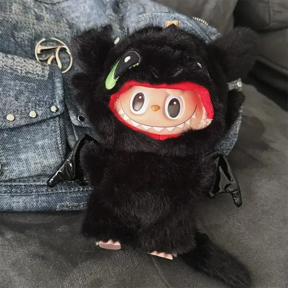 Tenue sans dents uniquement pour poupée Labubu de 17cm, 1ère/2e/3e génération, vêtements de figurine en vinyle Anime, cadeau de collection mignon