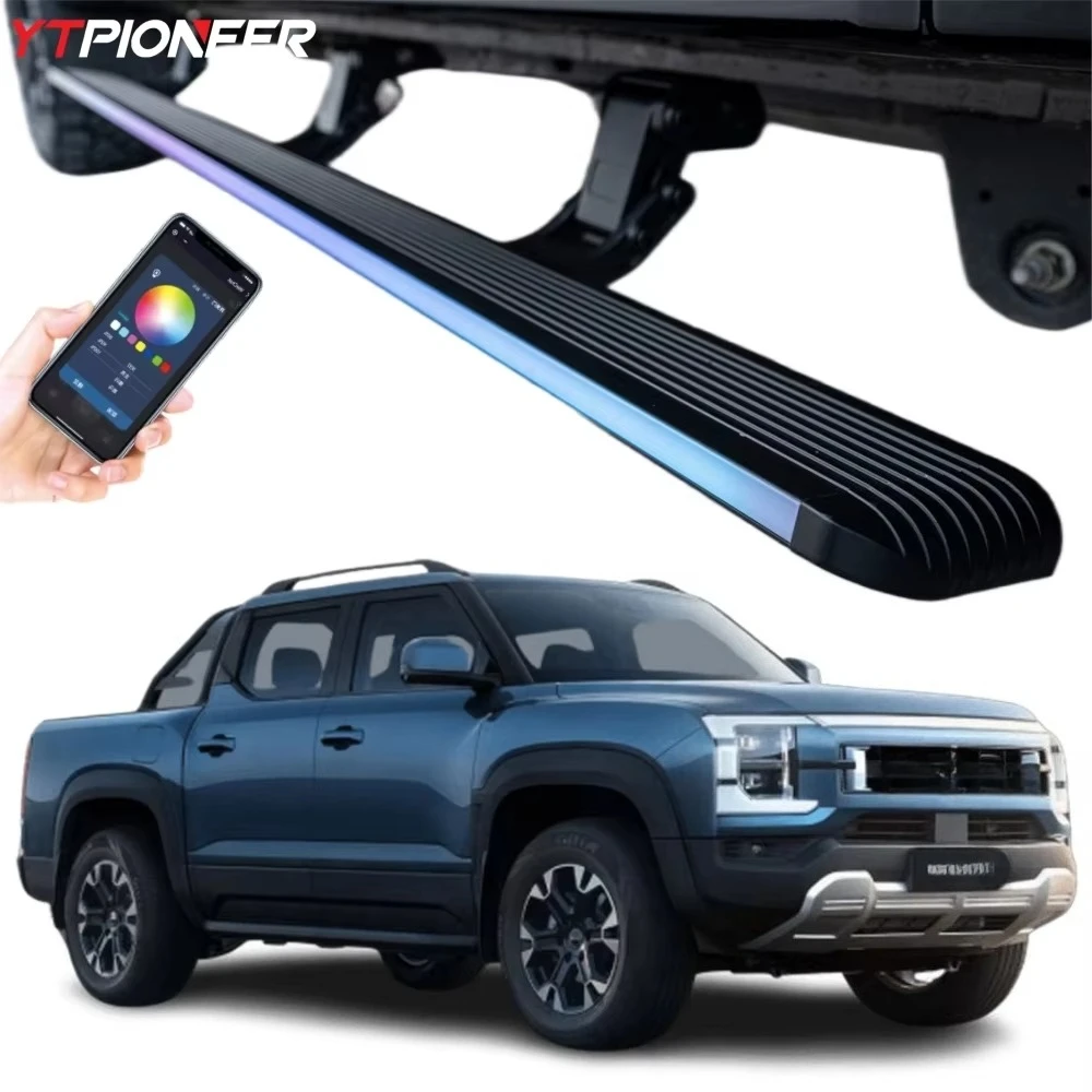 

Pickup Truck Automatic Boot Smart Foot Step Power Running Boards Electric Side Steps With Led Light For Byd Shark 6