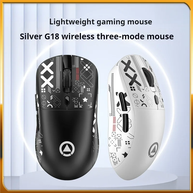 G18 Wireless Mouse Three Mode Connection Rgb Light Effect 3600dpipaw3212 Sensor Lightweight Design Tablet Notebook Gaming Mouse