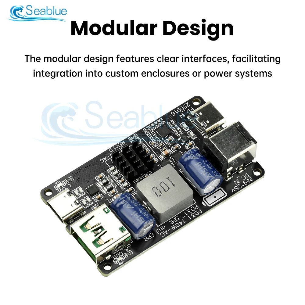 وحدة شحن سريعة PD140W من النوع C USB 2 منافذ مع بروتوكولات شاحن سريع PD/QC/AFC/FCP/SCP تدعم الشحن متعدد الأجهزة