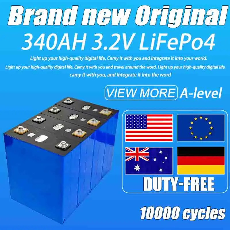 جديد جودة عالية 3.2 فولت 340AH Lifepo4 بطارية لتقوم بها بنفسك 12 فولت 24 فولت 48 فولت تعمل بالطاقة الشمسية RV التخييم تخزين الطاقة المنزلية بطارية قابلة للشحن #1