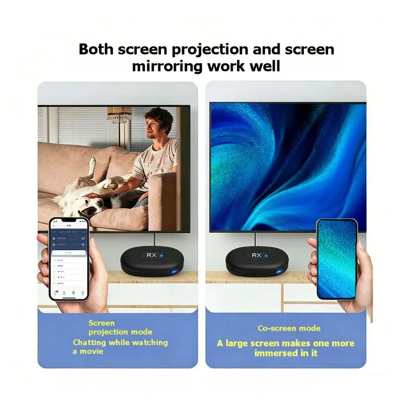 【アニバーサリーセール】デュアルバンド5g-1080pワイヤレススクリーンミラーリングデバイス、家庭用およびビジネス用出力対応
