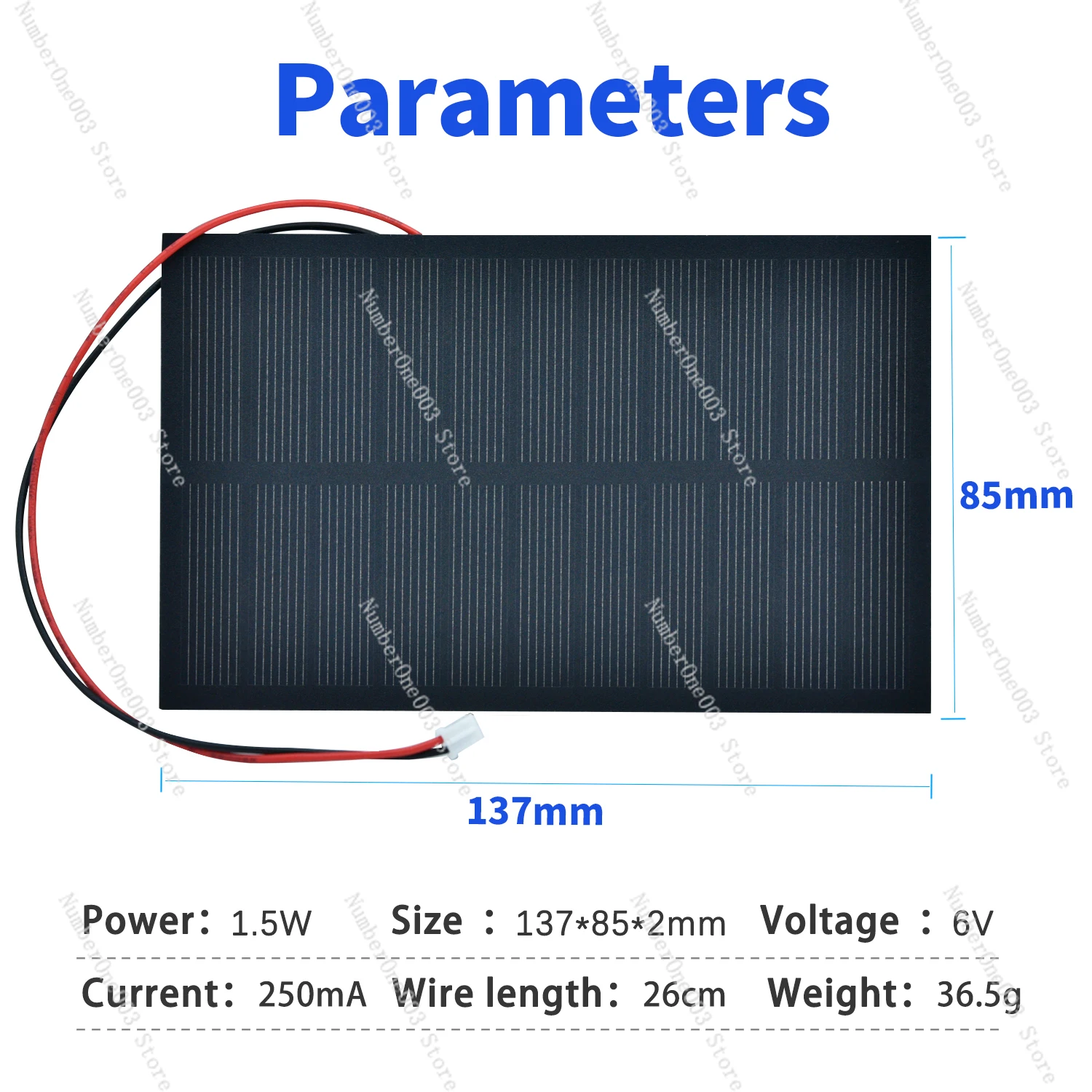 With PH2.0 Connector For  5V 5.5V 6V Polycrystalline Mini PET Solar Panel Battery Module