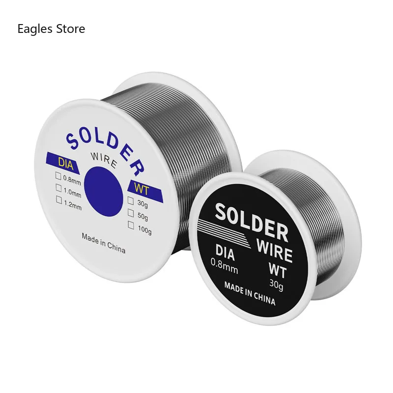 0.8mm/1.0mm 30g/50g/100g Soldering Tin Wire Tin Melt Rosin Core Solder Soldering Welding Wire Roll No-clean FLUX 2.0%