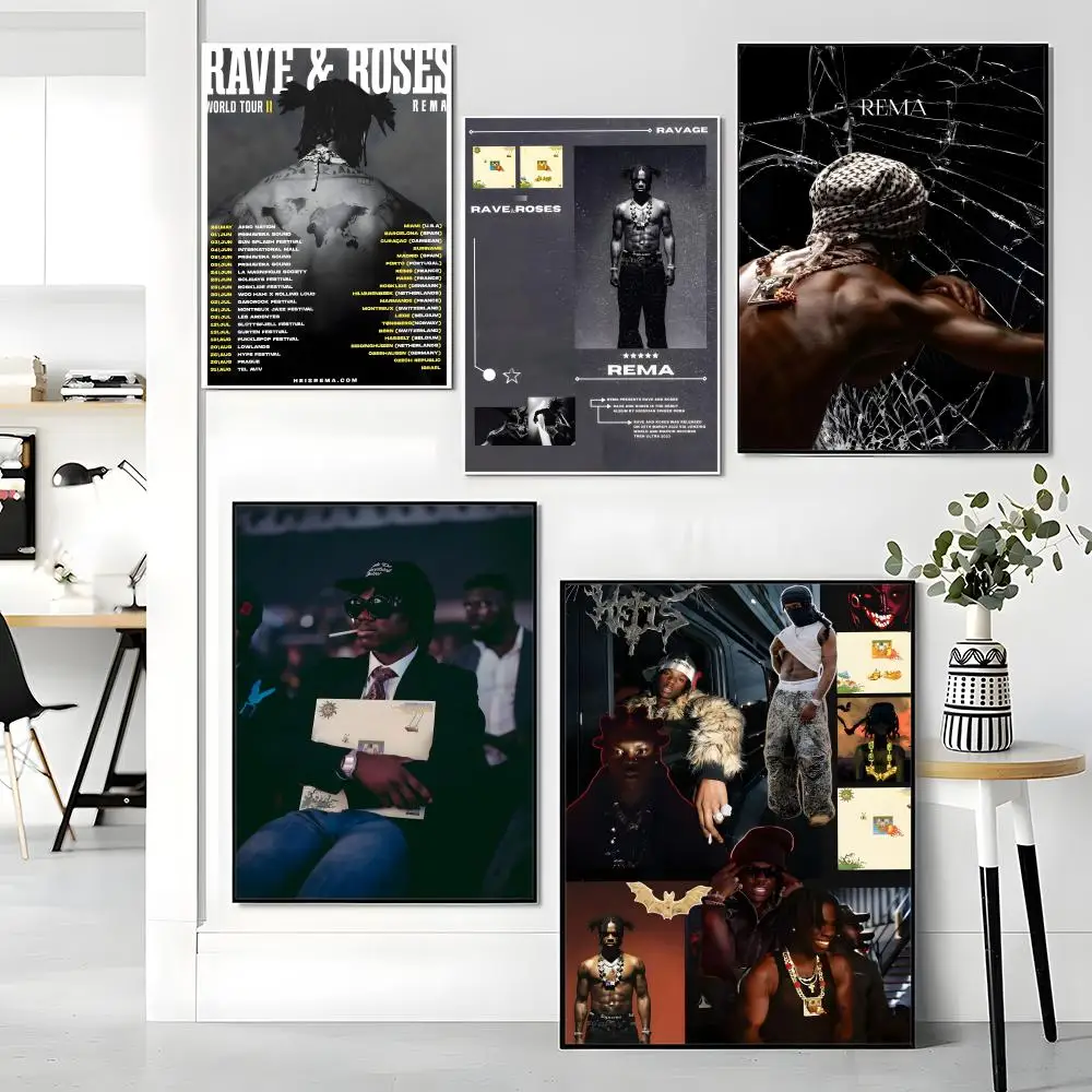 R-Rema Rave N Roses Poster Premium PP Wall Decal - Peel & Stick, HD Print, Waterproof Home Decor