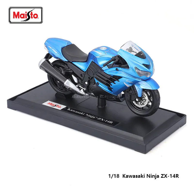 Maisto 1:18 Kawasaki Ninja ZX-12R Genuine Alloy Motorcycle Model