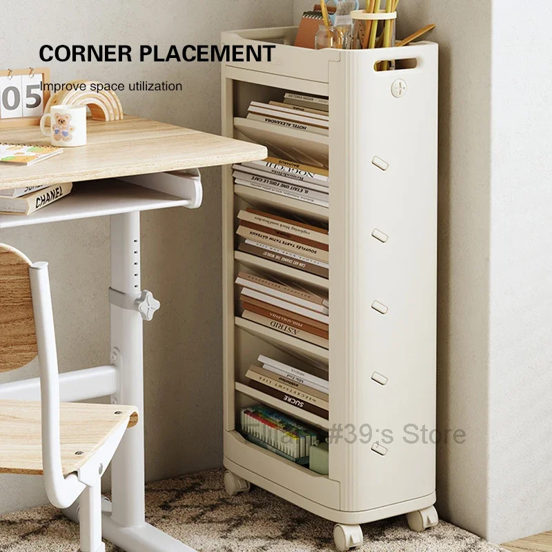 

7 Layers Nordic Removable Bookshelf Office File Magazine Book Storage Rack Home Study Graffiti Storybook Clutter Organizer Shelf