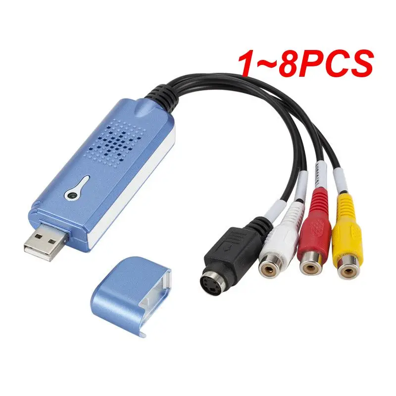 1 ~ 8 шт. карта адаптера ТВ DVR карта захвата Easy Video DVR USB 2.0 Easycap захвата 4-канальный DVD VHS преобразователь захвата аудио