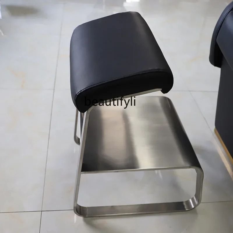 كرسي شامبو zGBarber Shop لصالونات الشعر، سرير فلاشينغ، حوض سيراميك، كرسي شامبو نصف عالي الجودة