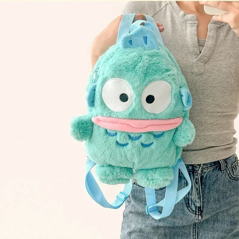 Anime Hangyodon doux en peluche poupée sac à dos dessin animé sac d'école haute capacité Portable sacs à bandoulière Surprise cadeau d'anniversaire