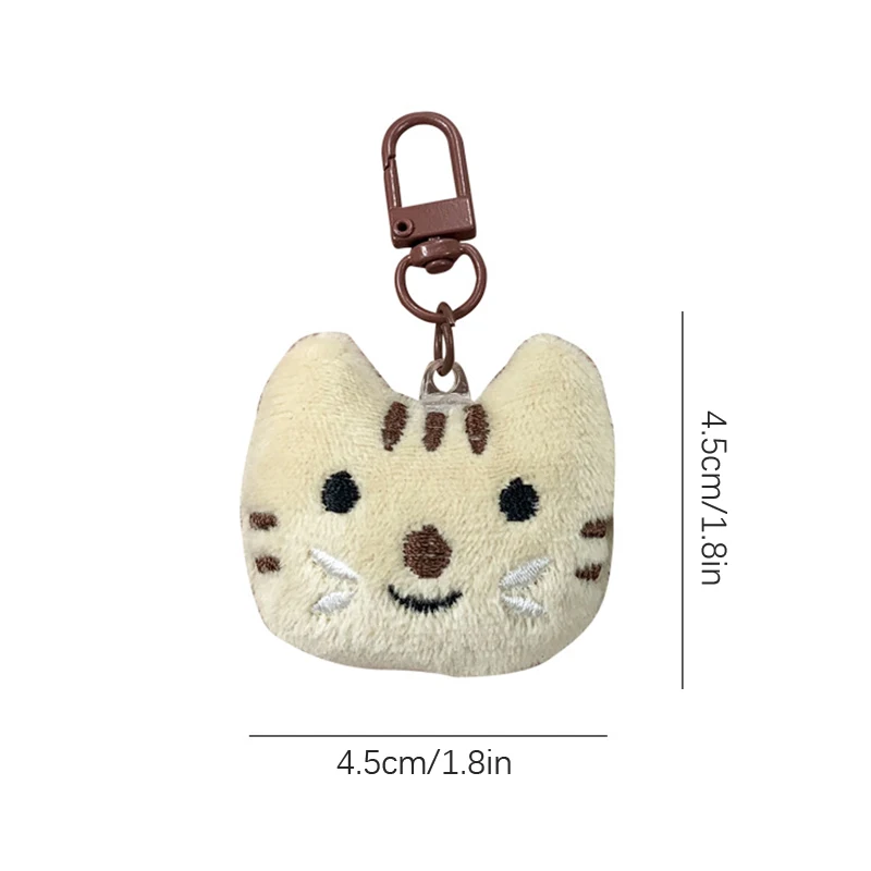 Cute Cat Keychain Fish Doll Plush Pendant Couple Key Ring Backpack Charms Car Key Decoration Bag Accessories