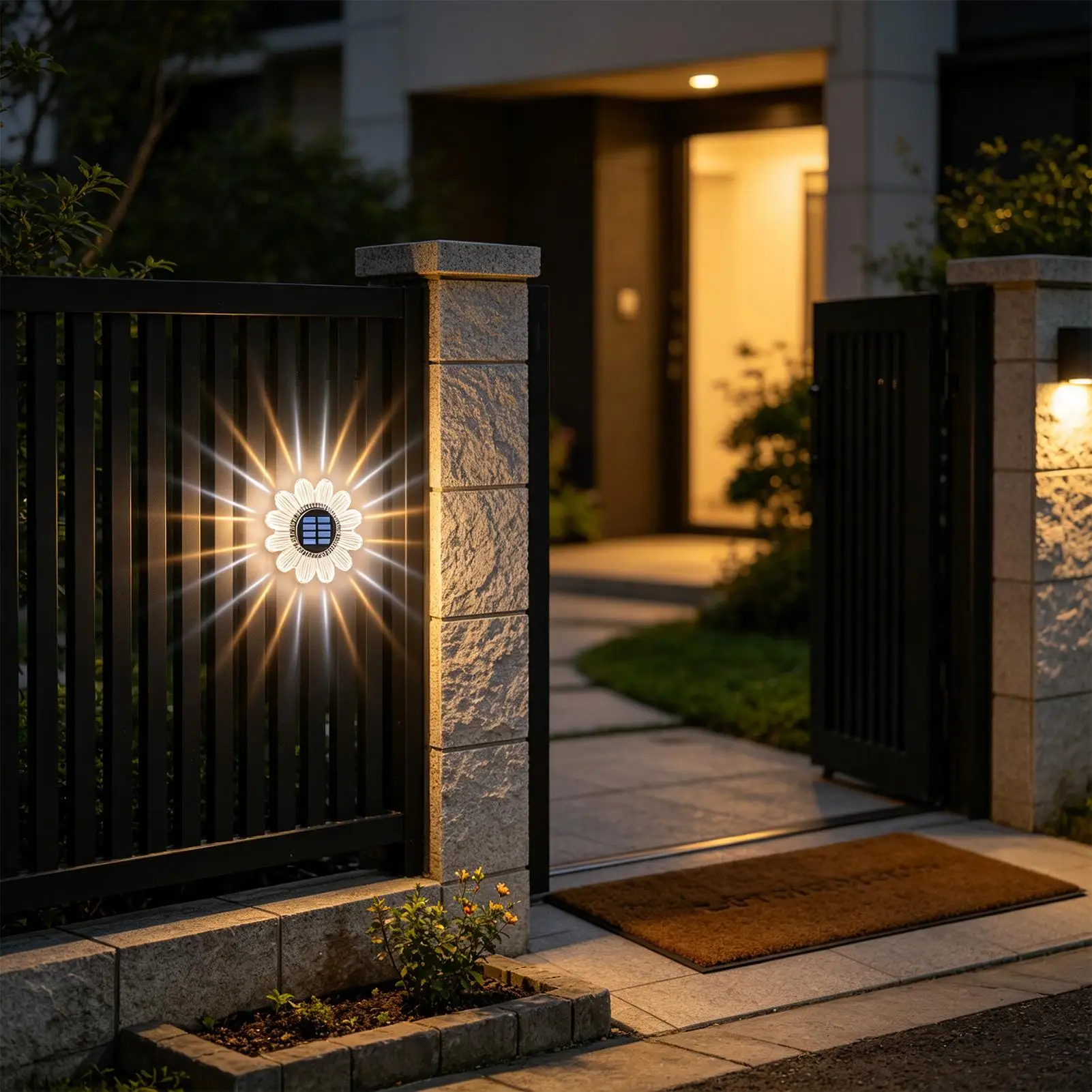 Solar Sconce Light Outdoor Weather-Resistant Waterproof Ornament Solar Light Wall Decoration For Homeowners Housewarming
