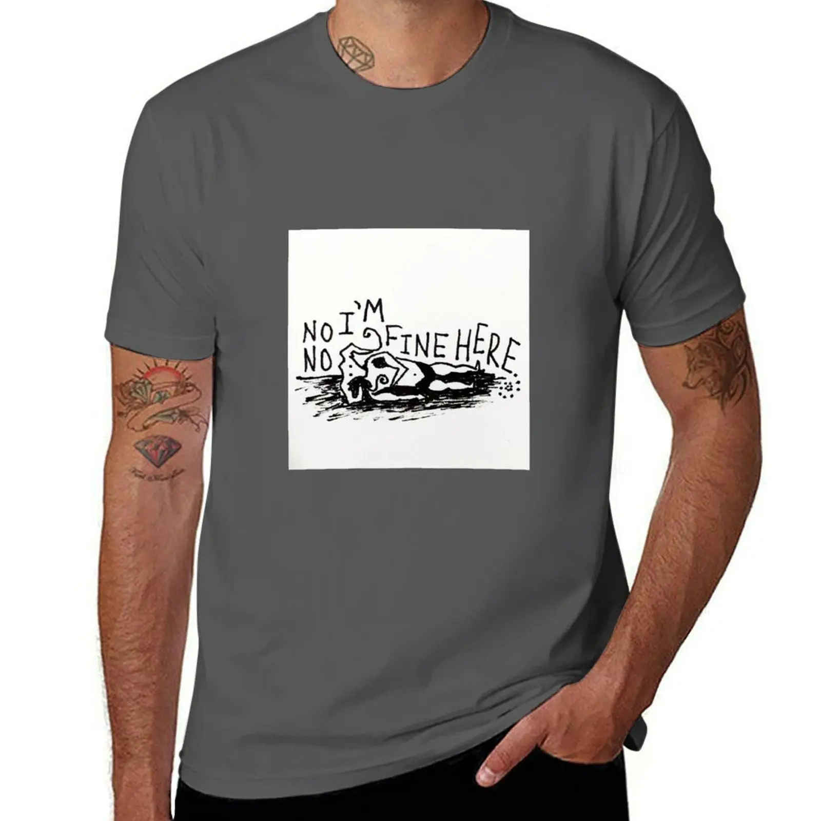 

Good Here Is T-Shirt Vintage Print Crew Neck Tee
