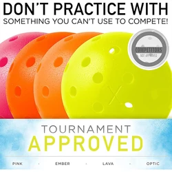 6 Stuks Pickleball Ballen Professionele Pickleballs 40 Holes Outdoor Pickleball Ballen Hoge Elasticiteit & Duurzame Augurk Ballen