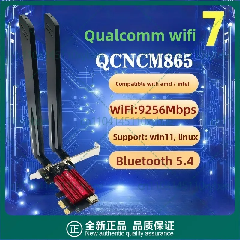 

QCNCM865 WIFI7 tri-band wireless network interface card MT7927/MT7925 desktop PCIE built-in, Bluetooth 5.4