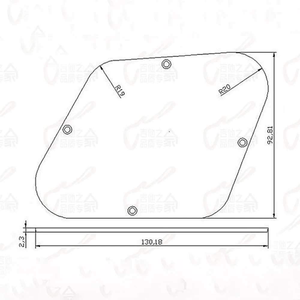 1 Piece Guitar Control Cavity Back Cover Plastic Plate and Toggle Switch Back Cover for LP Standard Custom For Lp